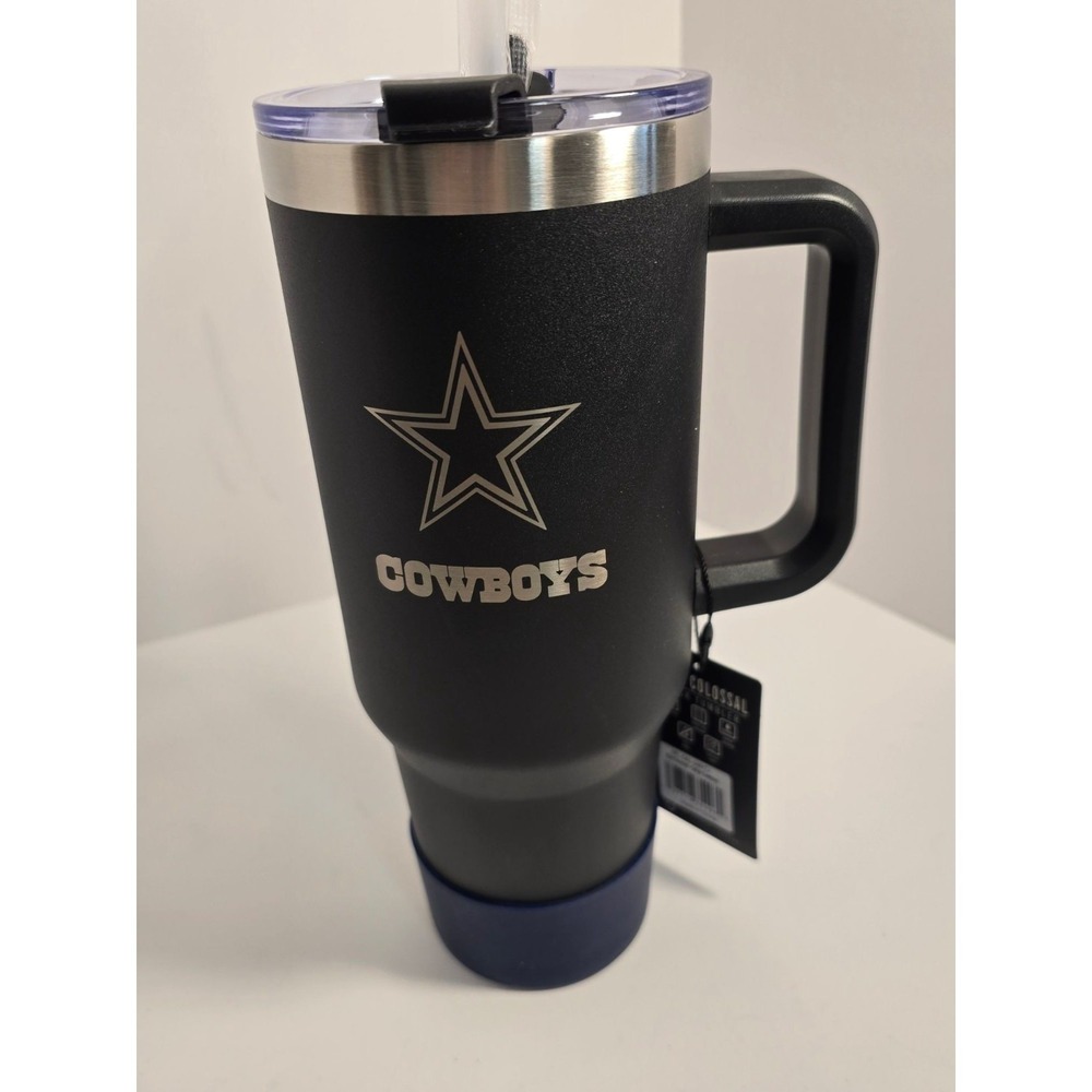 Dallas‎ Cowboys NFL 40 OZ Colossal Tumbler Black Insulated Football Cup NEW